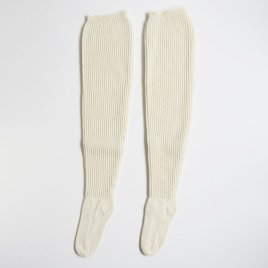 【FUMIKA UCHIDA/フミカウチダ】 <br>SHETLAND RIB STITCH TIGHT-HIGH SOCKS <br>W-GD001