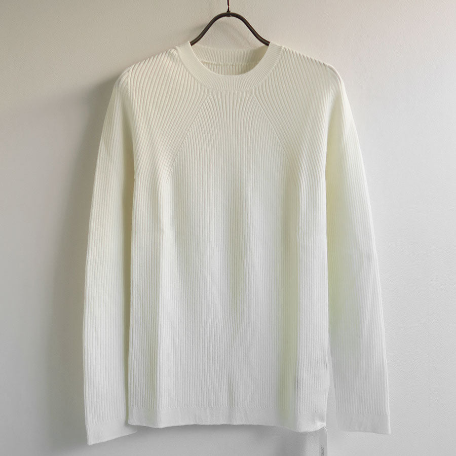 【BATONER/バトナー】<br>AGING WOOL RIBNATURE CREW NECK <br>BN-24FL-042