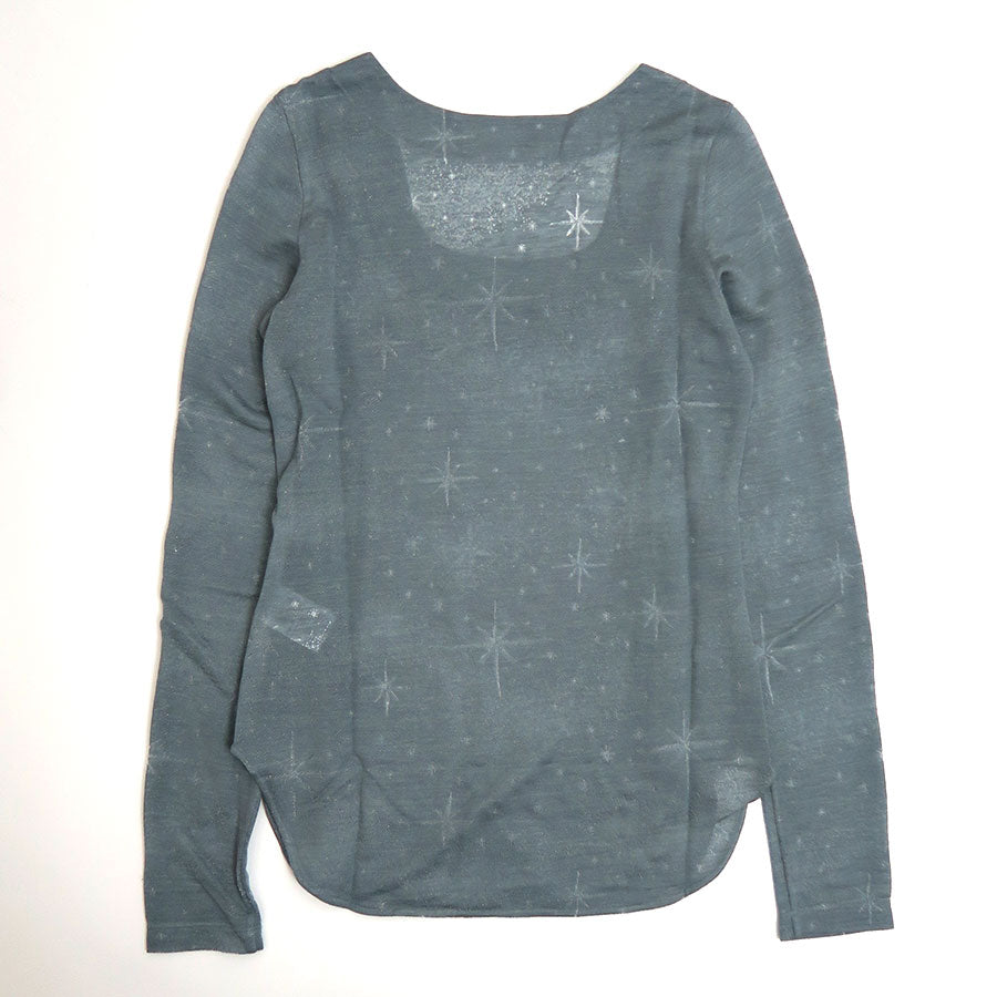 Mame Kurogouchi/マメ】Starry Jersey Square Neck Sheer Top MM26SS