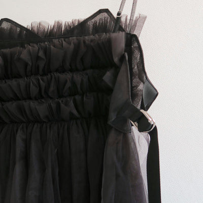 【RYU KAGA/リュウ カガ】<br>Floating tulle vest <br>83RL01F