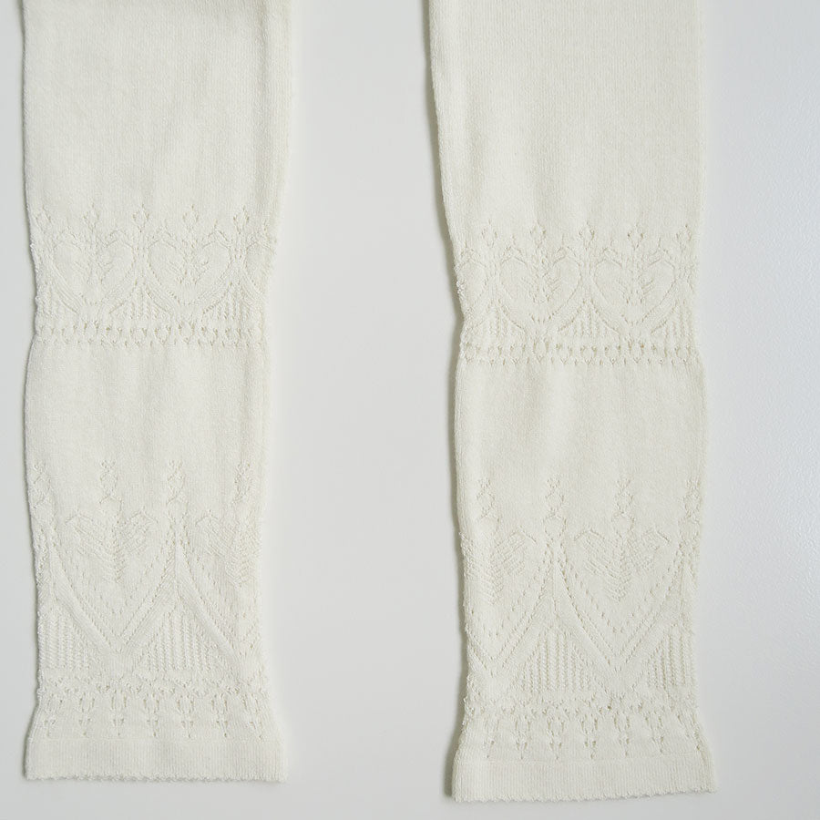 【FUMIKA UCHIDA/フミカウチダ】<br>SILK LACE KNITTING TIGHTS TOP <br>W-KT001