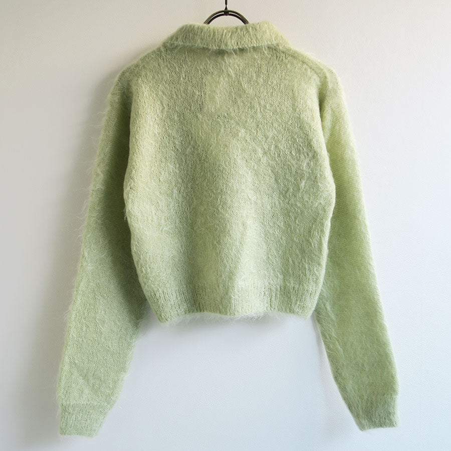【10/3からポイント10%還元】<br>【AURALEE/オーラリー】<br>BRUSHED SUPER KID MOHAIR KNIT POLO <br>A25AP03KM