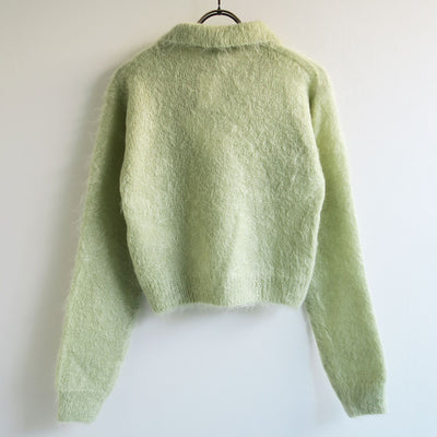 【10/3からポイント10%還元】<br>【AURALEE/オーラリー】<br>BRUSHED SUPER KID MOHAIR KNIT POLO <br>A25AP03KM