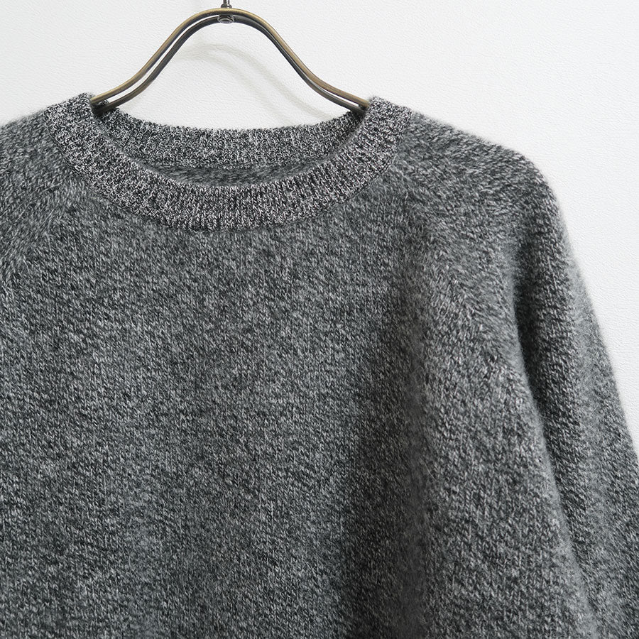 【BATONER/バトナー】<br>CASHMERE FOX TENJIKU RAGRAN CREW NECK <br>BN-25FM-056