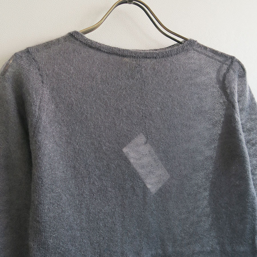 【AURALEE/オーラリー】<br>KID MOHAIR SHEER KNIT BOAT-NECK P/O <br>A25AP02FG