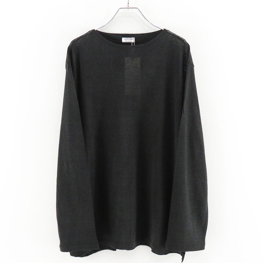 MAATEE&SONS LINEN S/SLEEVE BOAT TEE ブラック MAATEE&SONS/マーティーアンドサンズ】L/S BOAT TEE LINEN天竺 MT6103