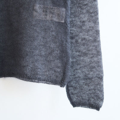 【AURALEE/オーラリー】<br>KID MOHAIR SHEER KNIT BOAT-NECK P/O <br>A25AP02FG