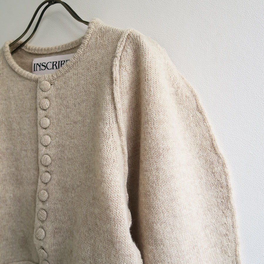 【INSCRIRE/アンスクリア】<br>Shoulder Cardigan <br>I24AW-K15