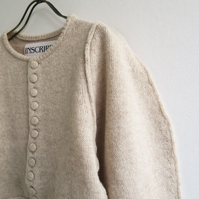 【INSCRIRE/アンスクリア】<br>Shoulder Cardigan <br>I24AW-K15