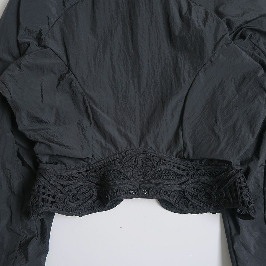 Mame Kurogouchi/マメ】Nylon Short Jacket with Cording Embroidery