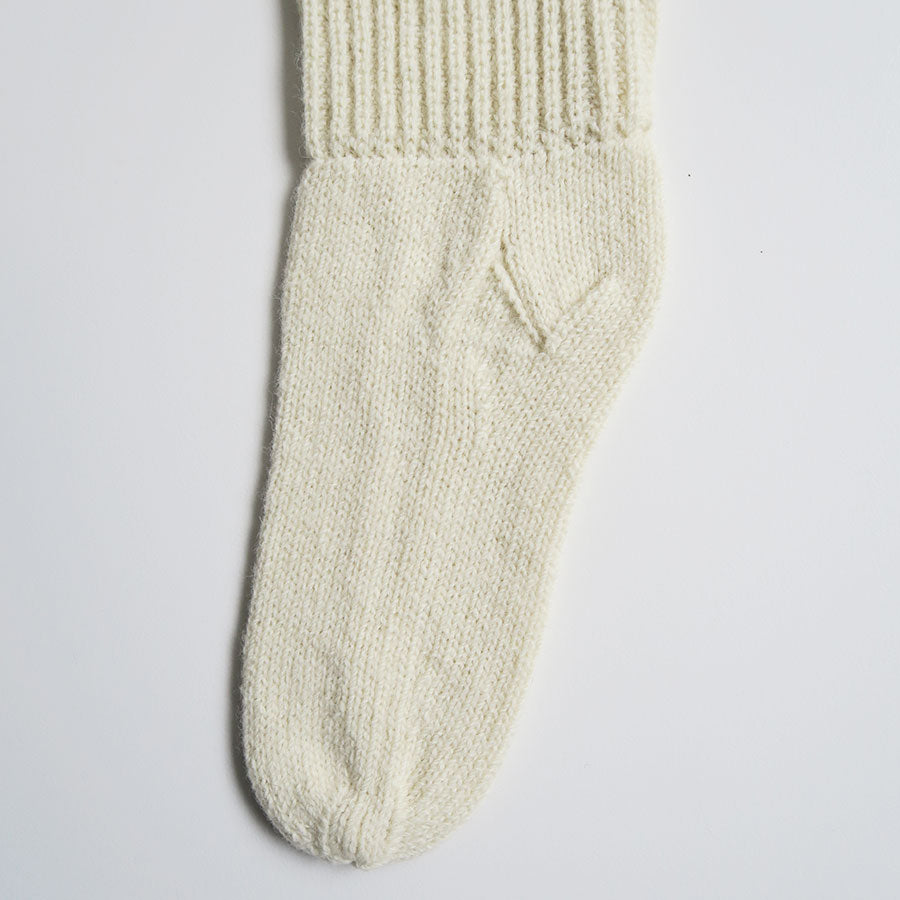 【FUMIKA UCHIDA/フミカウチダ】 <br>SHETLAND RIB STITCH TIGHT-HIGH SOCKS <br>W-GD001