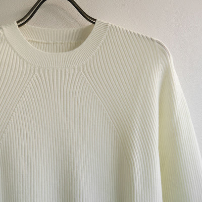 【BATONER/バトナー】<br>AGING WOOL RIBNATURE CREW NECK <br>BN-24FL-042