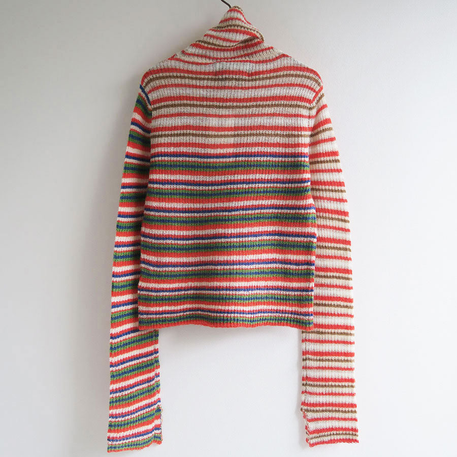 【kotohayokozawa/コトハヨコザワ】<br>MOHAIR BORDER HIGH NECK KNIT <br>KT23A-KN05