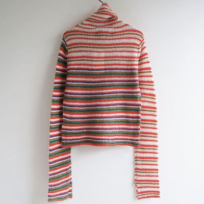 【kotohayokozawa/コトハヨコザワ】<br>MOHAIR BORDER HIGH NECK KNIT <br>KT23A-KN05