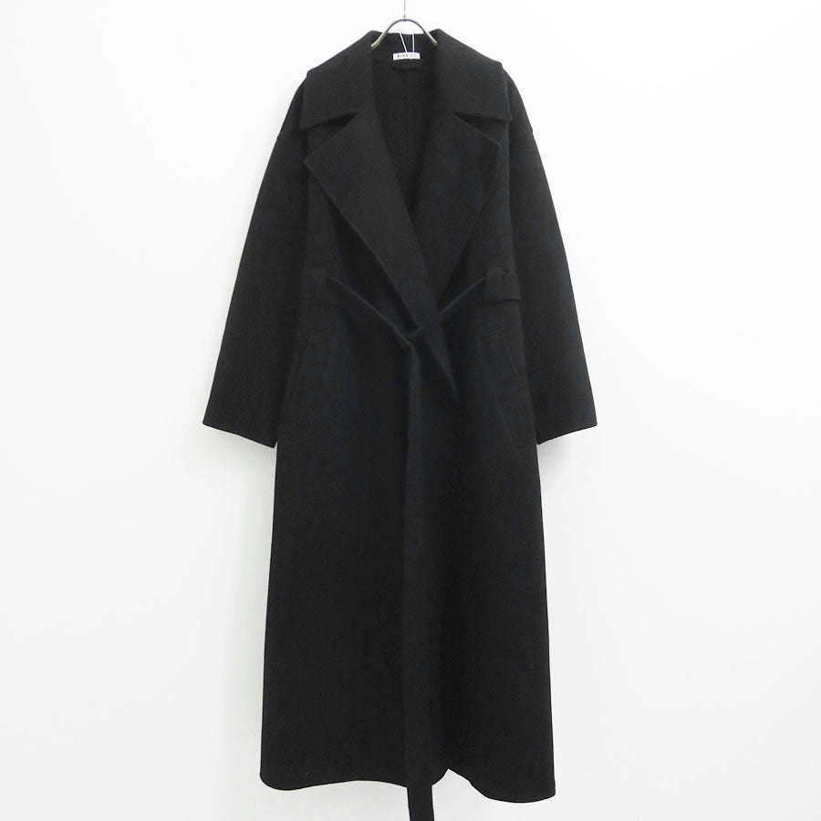 【AURALEE/オーラリー】<br>DOUBLE CLOTH PILE MOSSER HAND SEWN COAT <br>A23AC03PM