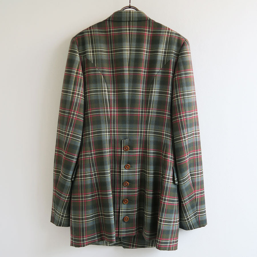 【FUMIKA UCHIDA/フミカウチダ】 <br>TARTAN PLAID DOUBLE BREASTED JACKET <br>U-JK002