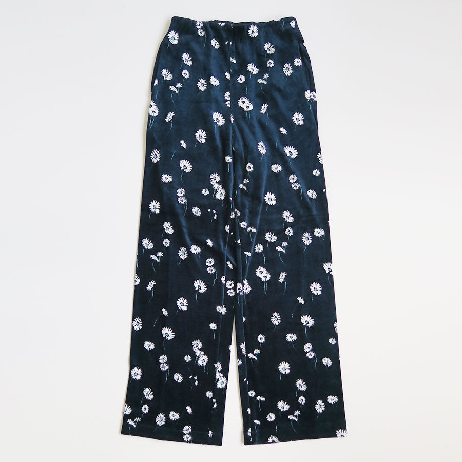 Mame Kurogouchi/マメ】Velour Jersey Floral Trousers MM26FW-JS013の
