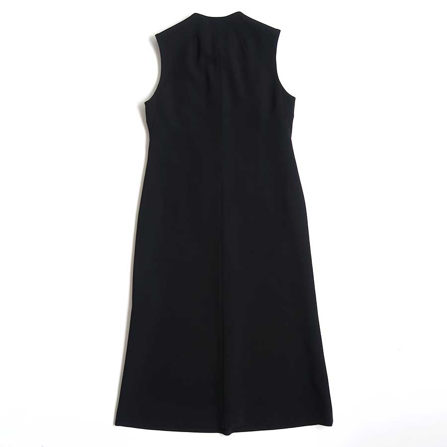 【Mame Kurogouchi/マメ】<br>Acetate Polyester Embroidered Buttonholes Sleeveless Dress <br>MM25FW-DR112