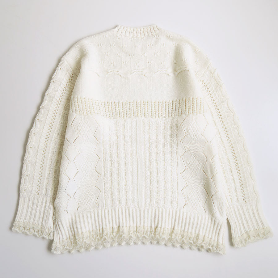 Mame Kurogouchi/マメ】Wool Cable Knit Top MM26FW-KN095の通販