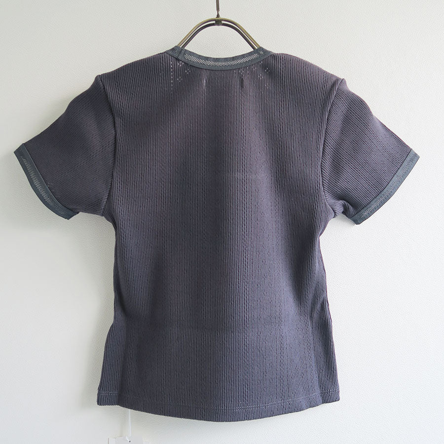 FUMIKA UCHIDA/フミカウチダ】EYELET RIB STITCH SQUARE-NECK T