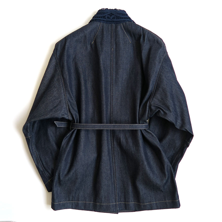 【Mame Kurogouchi/マメ】<br>Cord Embroidery Detail Denim Jacket <br>MM24FW-JK090