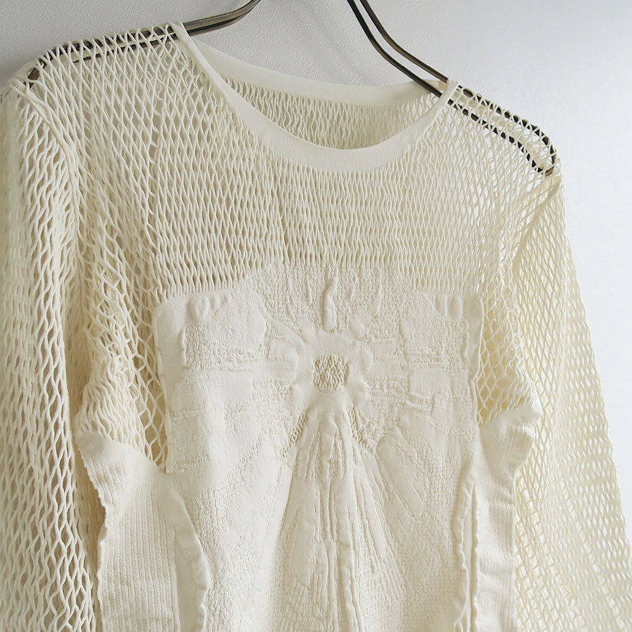 【mukasa/ムカサ】<br>"The Sun"Lace knit pullover <br>MU-0315