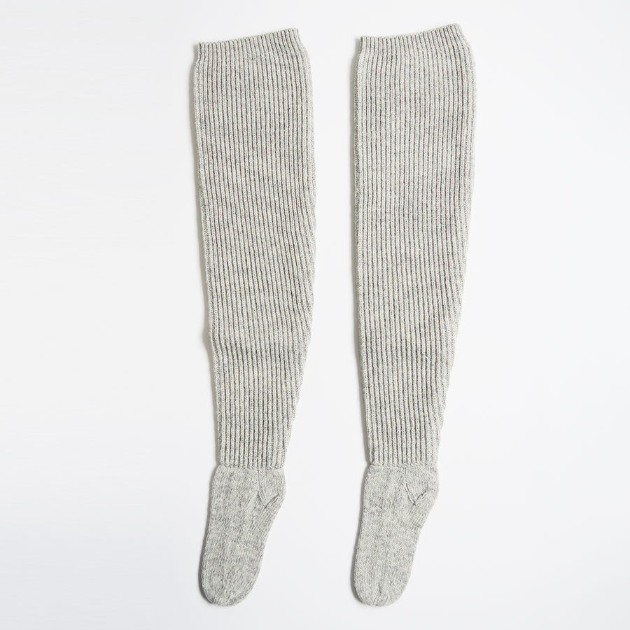 【FUMIKA UCHIDA/フミカウチダ】 <br>SHETLAND RIB STITCH TIGHT-HIGH SOCKS <br>W-GD001