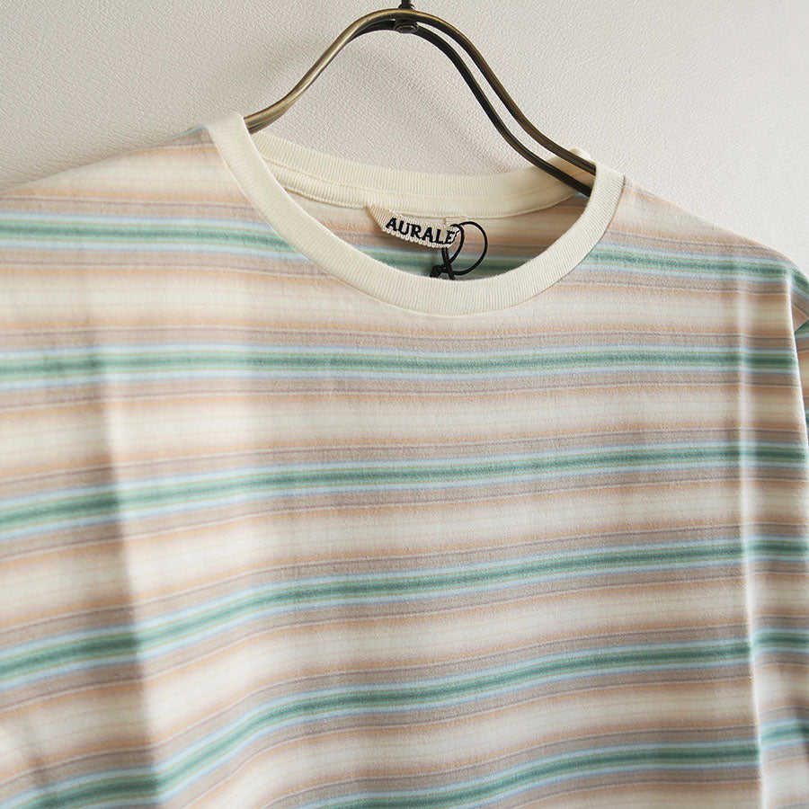 【AURALEE/オーラリー】<br>GRADIENT STRIPE JERSEY L/S TEE <br>A25AP03GJ