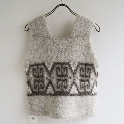【INSCRIRE/アンスクリア】<br>Cowichan No Sleeve Sweater <br>I23AW-K12