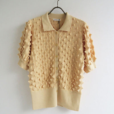 【OPEN SESAME CLUB/オープン セサミ クラブ】<br>durian polo cardigan <br>OCF23104