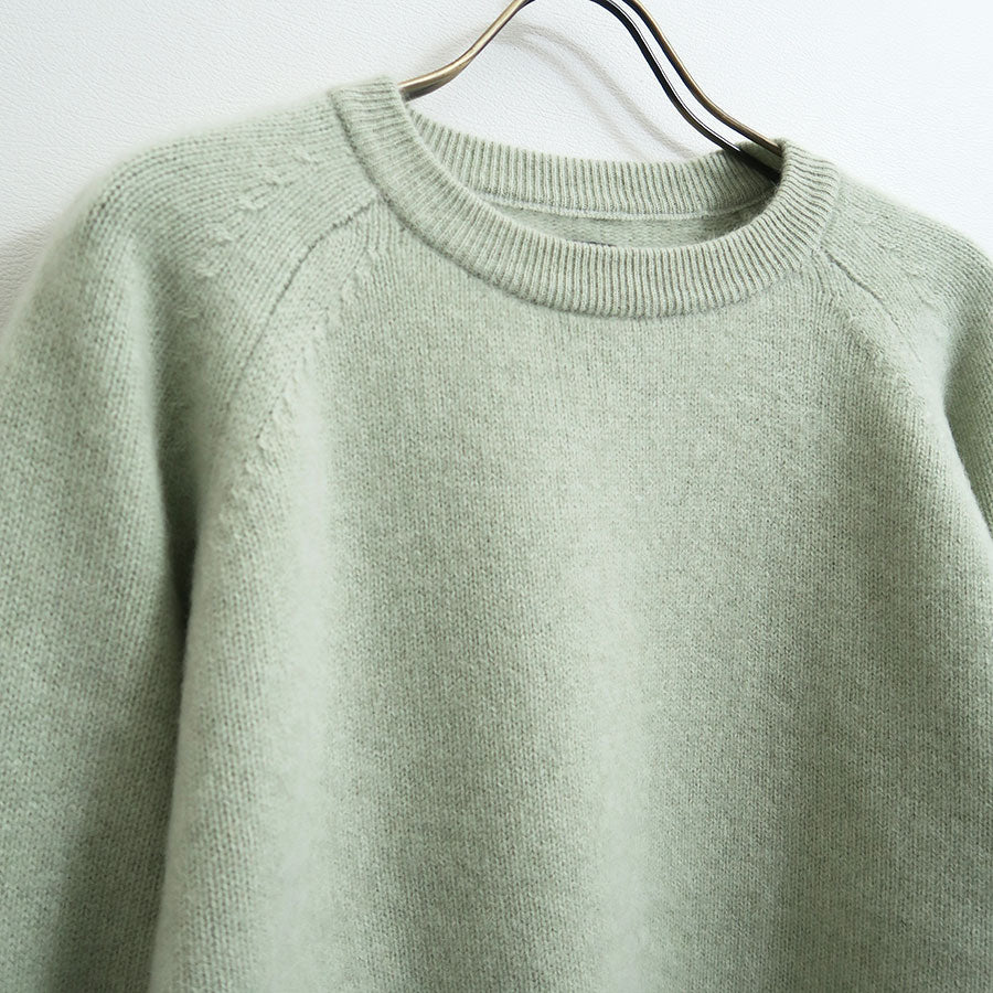 【BATONER/バトナー】<br>CASHMERE FOX TENJIKU RAGRAN CREW NECK <br>BN-25FM-056