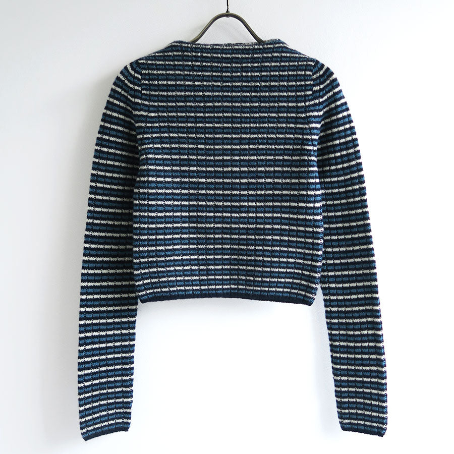 AURALEE/オーラリー】SHETLAND WOOL CASHMERE RIB KNIT BOAT-NECK P/O