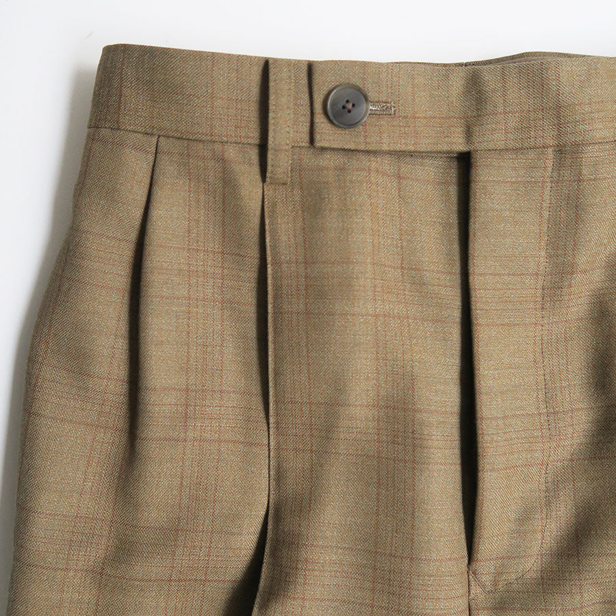 【AURALEE/オーラリー】<br>BLUEFACED WOOL TWO-TUCK SLACKS <br>A25SP05BA