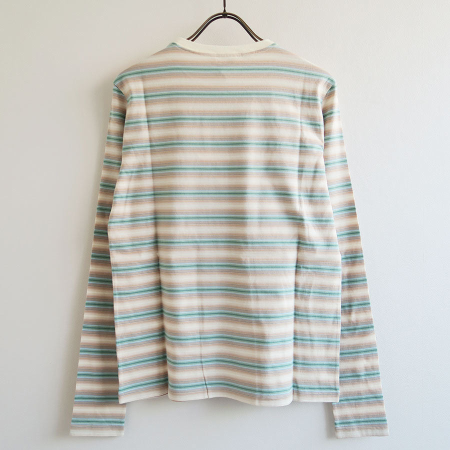 【AURALEE/オーラリー】<br>GRADIENT STRIPE JERSEY L/S TEE <br>A25AP03GJ
