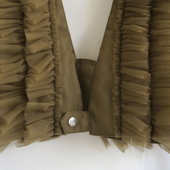 RYU KAGA/リュウ カガ】Floating military tulle vest 84RL01Fの