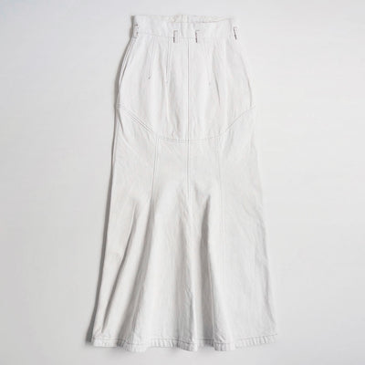 【Mame Kurogouchi/マメ】<br>Floral Embossed Denim Skirt <br>MM24SS-SK027