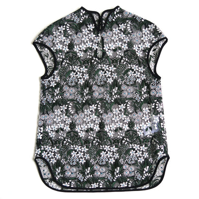 【Mame Kurogouchi/マメ】<br>Floral Lace French Sleeve Top <br>MM25SS-SH104