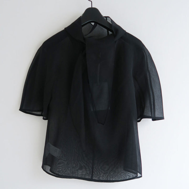 AMOMENTO/アモーメント】KNOTTED COLLAR TOP AM25SSW03TOの通販