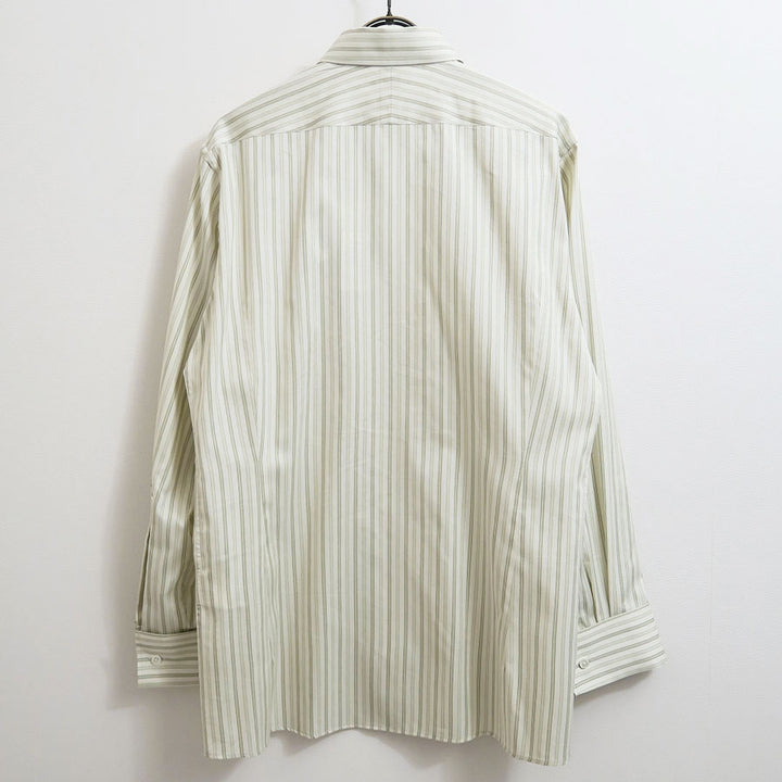 AURALEE/オーラリー】COTTON SILK STRIPE DOUBLE-CUFF SHIRT A26SS03CS