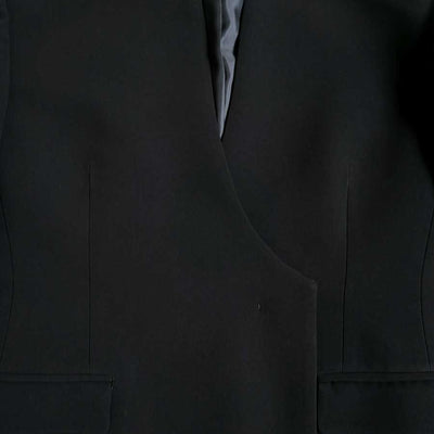 【Mame Kurogouchi/マメ】<br>Acetate Polyester Collarless Double Breasted Suit Jacket <br>MM25FW-JK114