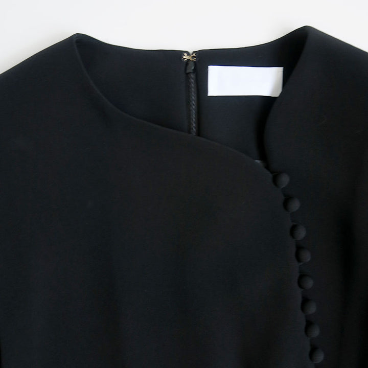Mame Kurogouchi/マメ】Triacetate Polyester Asymmetrical Neck Dress