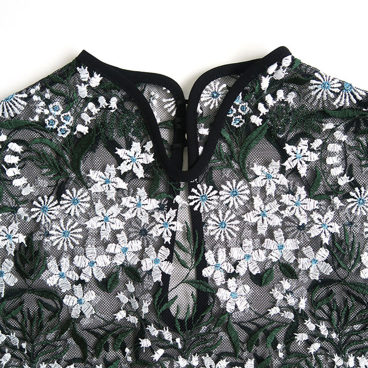 Mame Kurogouchi(マメ) Pedicel Lace French Sleeves Shirts