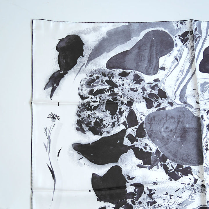 Mame Kurogouchi/マメ】Hand Printed Silk Scarf MM25FW-AC320の
