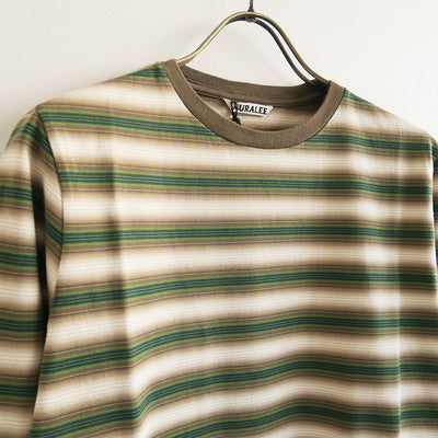 【AURALEE/オーラリー】<br>GRADIENT STRIPE JERSEY L/S TEE <br>A25AP03GJ