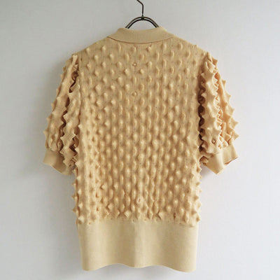 【OPEN SESAME CLUB/オープン セサミ クラブ】<br>durian polo cardigan <br>OCF23104