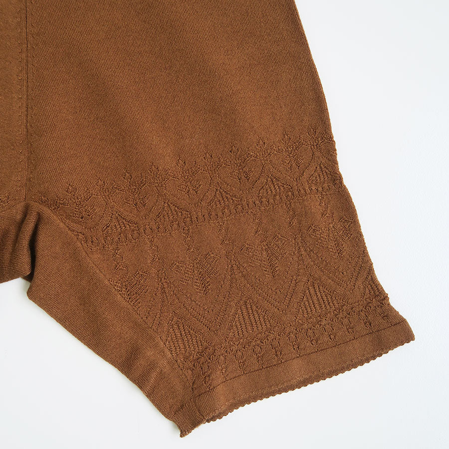 【FUMIKA UCHIDA/フミカウチダ】<br>SILK LACE KNITTING GIRDLE <br>W-KT004