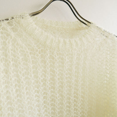 【BATONER/バトナー】<br>FLUFFY MOHAIR CREW NECK <br>BN-24FL-025