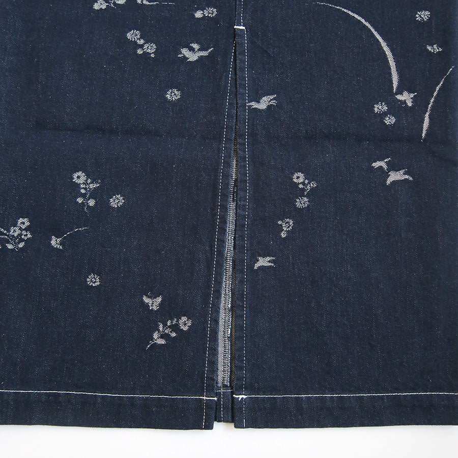 【Mame Kurogouchi/マメ】<br>Nature Pattern Jacquard Denim Skirt <br>MM25FW-SK090
