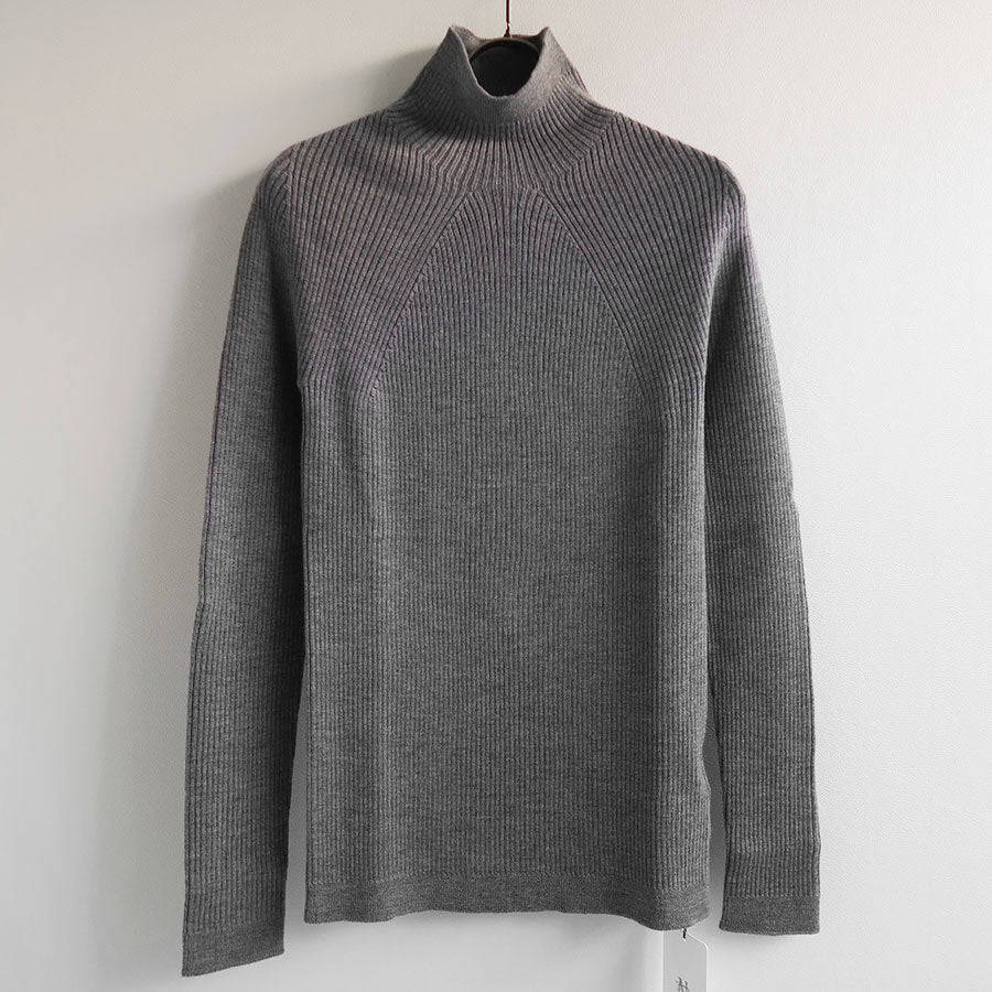 【BATONER/バトナー】<br>AGING WOOL RIBNATURE TURTLE NECK <br>BN-24FL-044