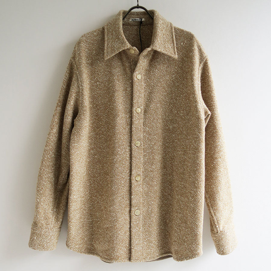 【9/5からポイント10%還元】<br>【AURALEE/オーラリー】<br>HOMESPUN TWEED SHIRT BLOUSON <br>A25AB04HT